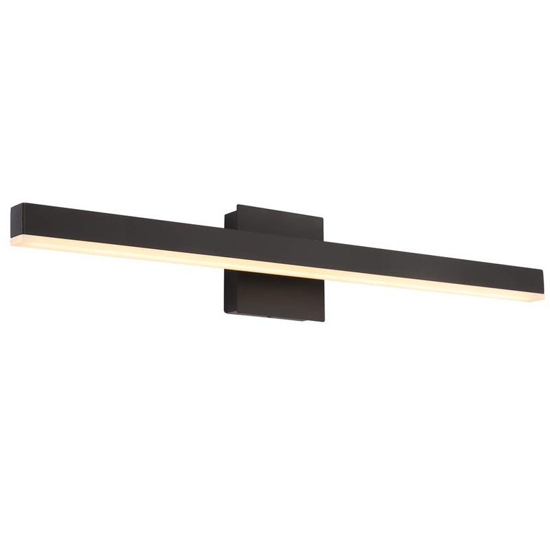 Aipsun 27.6 inch Modern Black Vanity Light LED Bathroom Vanity Light Fixtures Black Wall Light for Bathroom (Warm White) - Image 1